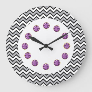 Zig Zag Bling Wall Clock