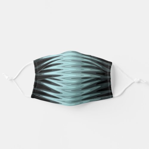 Zig Zag Blue Teal Gray Pattern Adult Cloth Face Mask