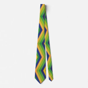 Zig Zag Brazil Design Neck Tie