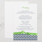Zig Zag Lime and Blue Itinerary (Front/Back)