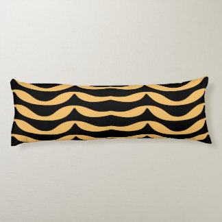 Zig zag lines with gold pattern body pillow