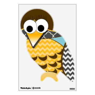 Zig Zag Pattern Bird Wall Decal