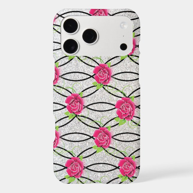 Zig Zag Pattern, flower Iphone Case (Back)
