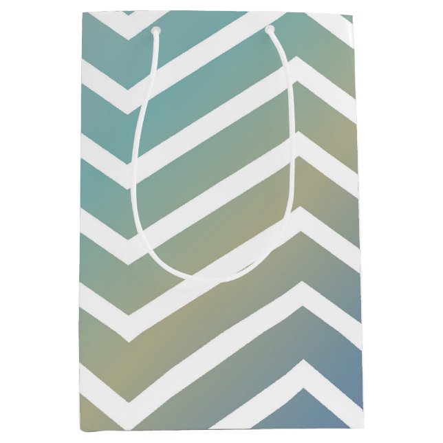 zig zag pattern Wrapping Paper Medium Gift Bag (Front)