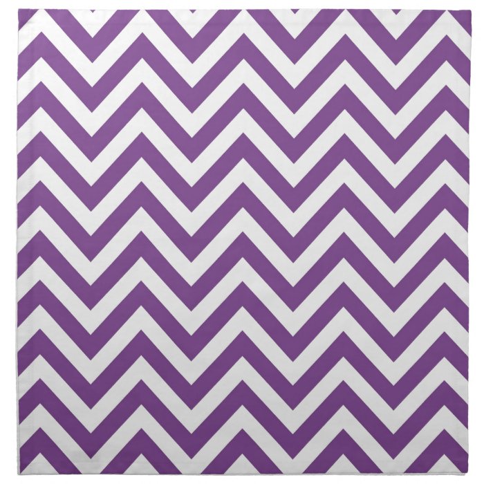 Zig Zag Purple and white striped Template Pattern Napkin
