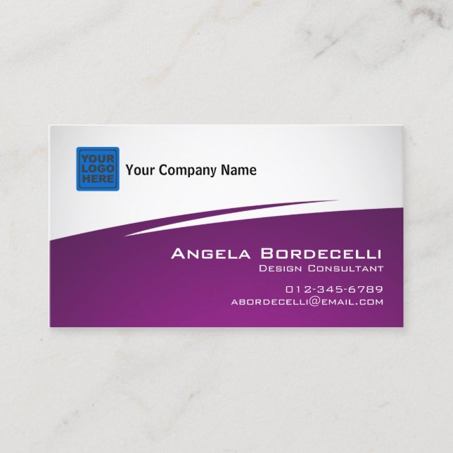 Zig Zag Purple Business Card (Front)