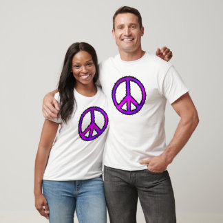 Zig Zag Purple Peace Sign by CussdumDesigns T-Shirt