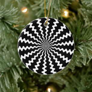 Zig Zag Spiral Disk Ornament
