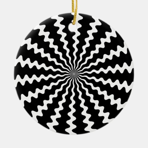 Zig Zag Spiral Disk Ornament