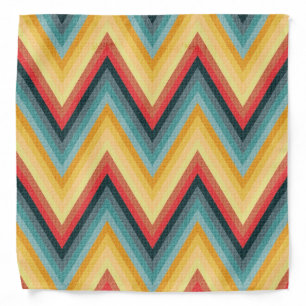 Zig Zag Striped Background 2 Bandana