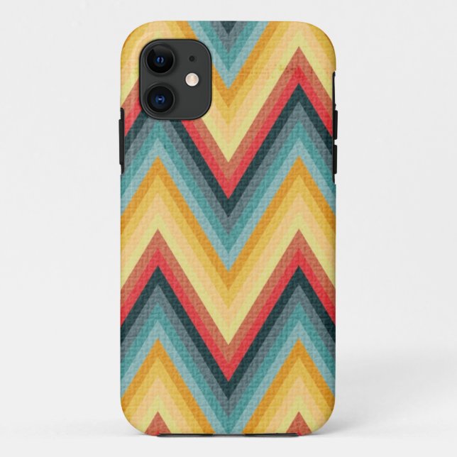 Zig Zag Striped Background 2 Case-Mate iPhone Case (Back)