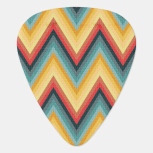 Zig Zag Striped Background 2 Guitar Pick