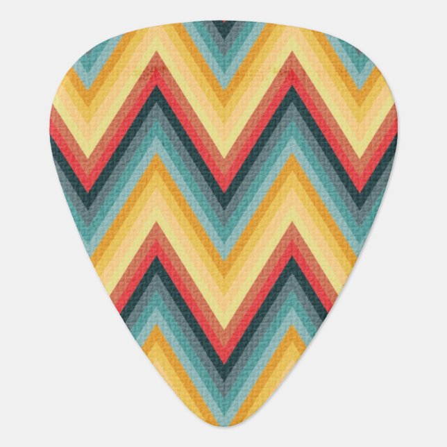 Zig Zag Striped Background 2 Guitar Pick (Front)
