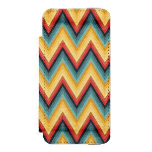 Zig Zag Striped Background 2 iPhone SE/5/5s Wallet Case