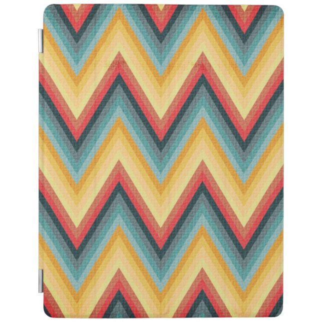 Zig Zag Striped Background 2 iPad Smart Cover (Front)