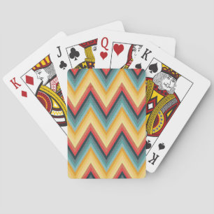 Zig Zag Striped Background 2 Poker Cards