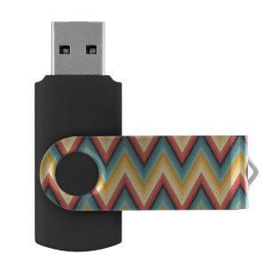 Zig Zag Striped Background 2 USB Flash Drive