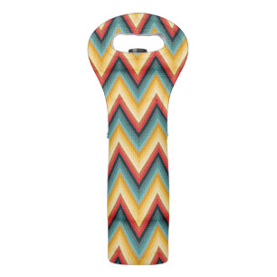 Zig Zag Striped Background 2 Wine Bag