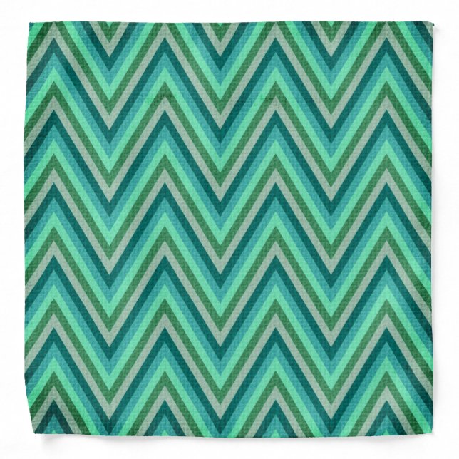 Zig Zag Striped Background Bandana (Front)