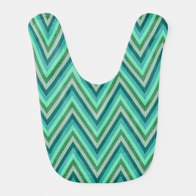Zig Zag Striped Background Bib (Front)