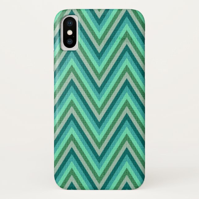 Zig Zag Striped Background Case-Mate iPhone Case (Back)