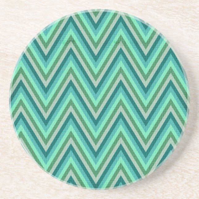Zig Zag Striped Background Drink Coaster (Front)