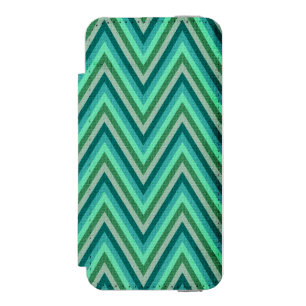 Zig Zag Striped Background Wallet Case For iPhone SE/5/5s