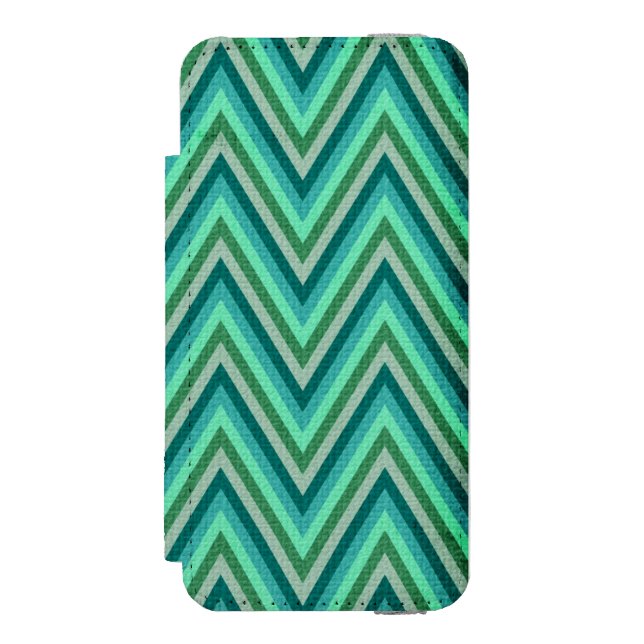 Zig Zag Striped Background Incipio iPhone Wallet Case (Folio Front)
