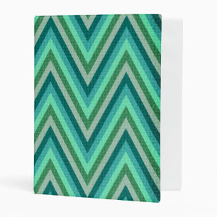 Zig Zag Striped Background Mini Binder