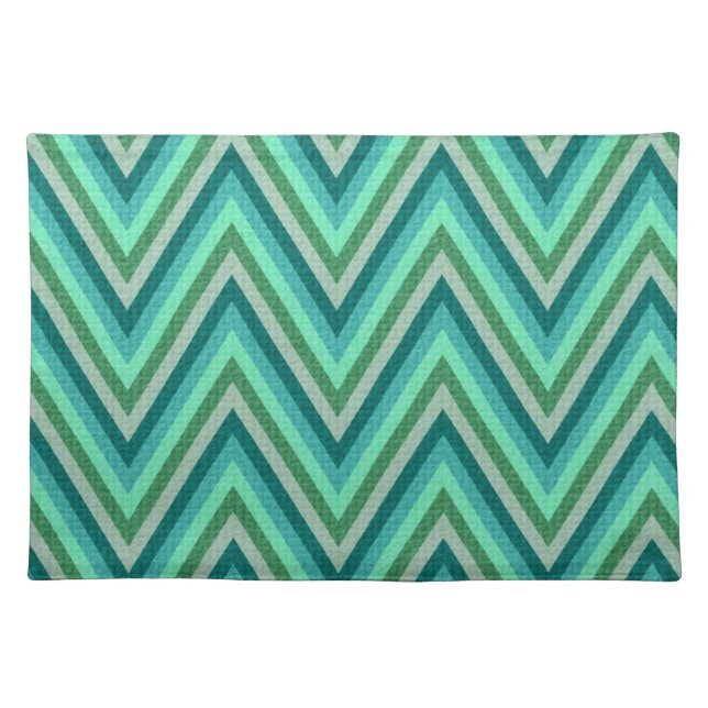 Zig Zag Striped Background Placemat (Front)