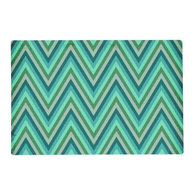 Zig Zag Striped Background Placemat (Front)