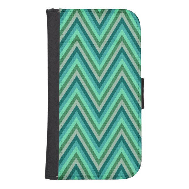Zig Zag Striped Background Samsung Galaxy Wallet Case (Front)