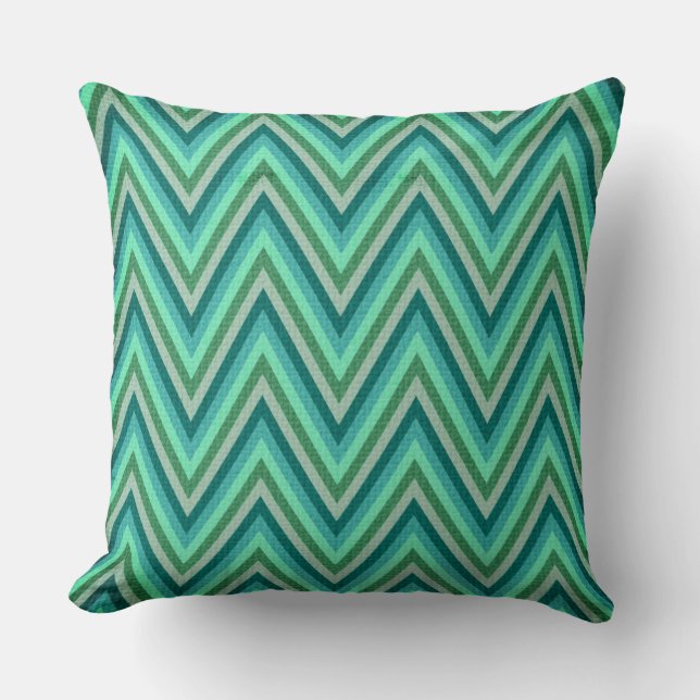 Zig Zag Striped Background Throw Pillow (Front)