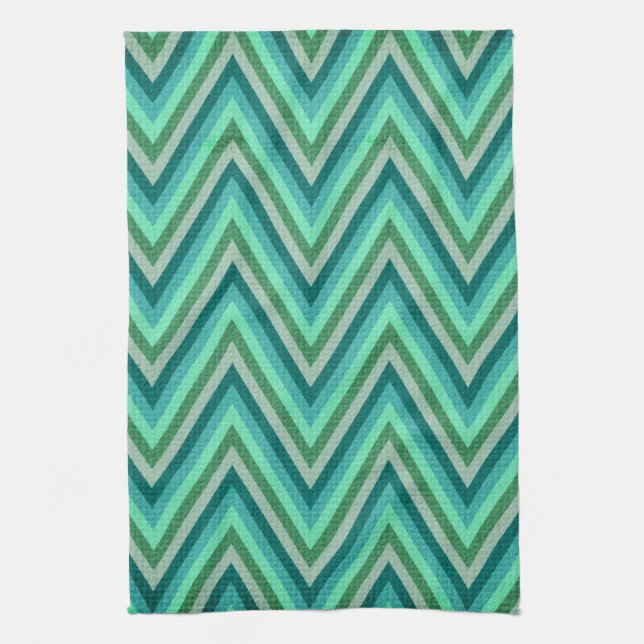 Zig Zag Striped Background Towel (Vertical)