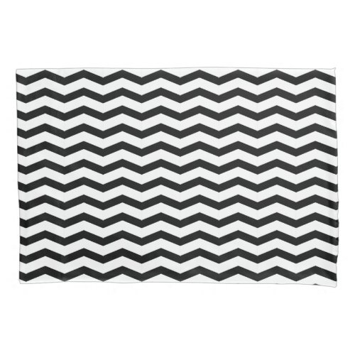 Zig zag stripes and polka dots pattern reversible pillow case