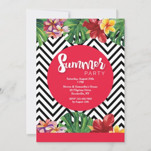 Zig Zag Summer Invitation