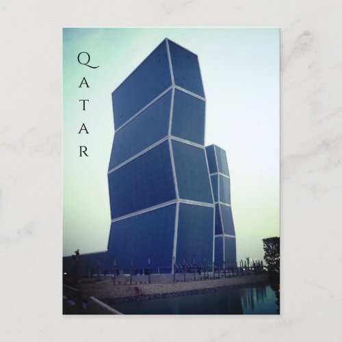 zig zag towers doha qatar postcard