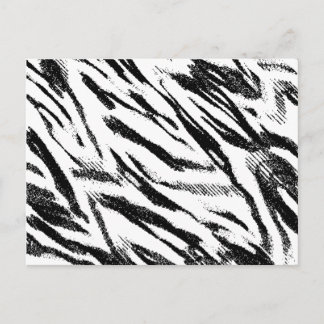 Zig-Zag Zebra Print Postcard