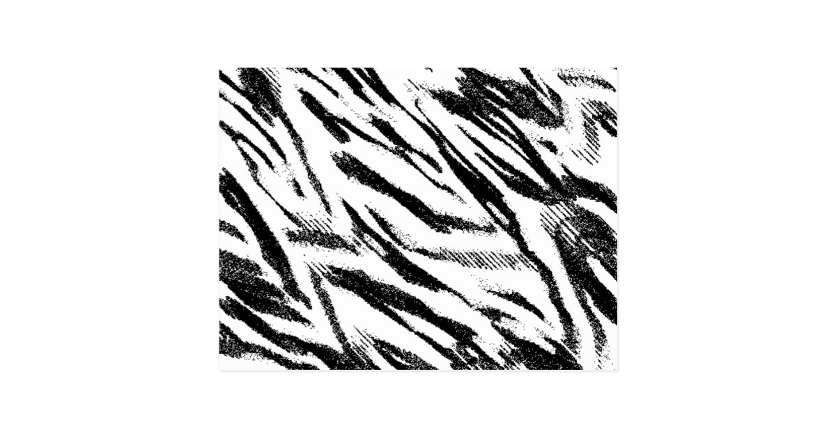 Zig-Zag Zebra Print Postcard | Zazzle