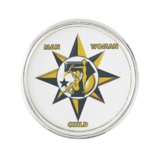 Zig Zag Zig lapel button Pin