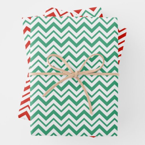 Zig_Zagged Mint Stripe Wrapping Paper