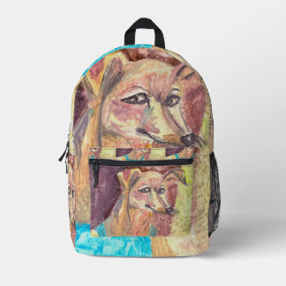 "Ziggy The Dog in Overalls" Printed Backpack