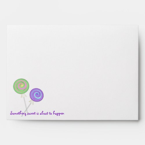 Zigzag and Lollipops Candy Treasures Purple Envelope