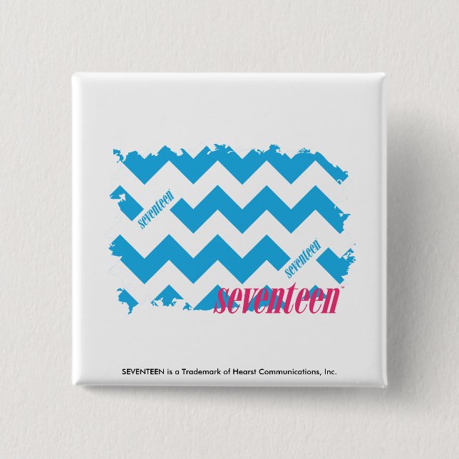 ZigZag Aqua 3 Pinback Button (Front)