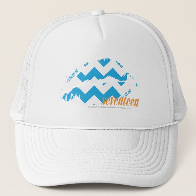 ZigZag Aqua Trucker Hat (Front)