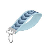 Blue Ribbon Wrist Strap Keychain