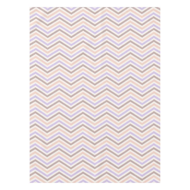 ZigZag Blush Pink Lavender Tablecloth (Front)