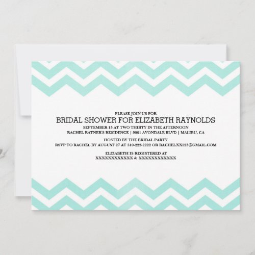 Zigzag Bridal Shower Invitations