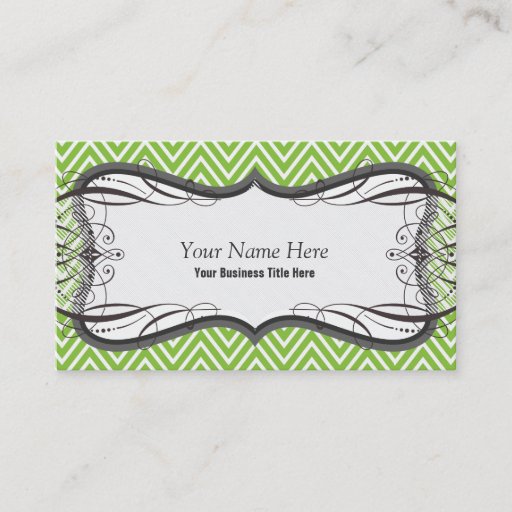 Customizable Zigzag Cheveron Pattern Business Cards