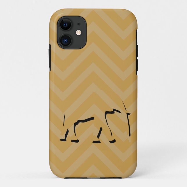 Zigzag Chevron and Elephant Case-Mate iPhone Case (Back)
